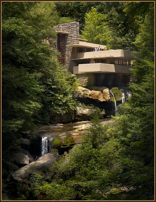 «Дом над водопадом», архитектор Фрэнк Ллойд Райт