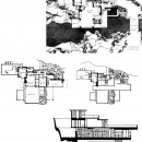 «Дом над водопадом» Райт проектная графика