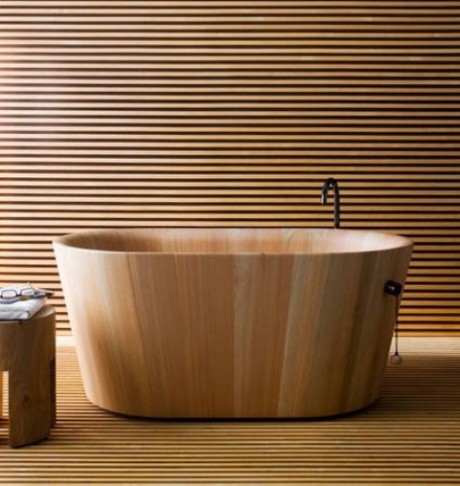 39 деревянных ванных комнат