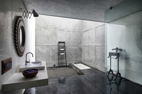 Литой дом из жидкого камня (House Cast in Liquid Stone) в Индии от SPASM Design Architects.