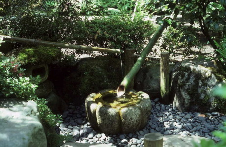 Сиси-одоси в японском саду