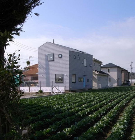 House in Oiso 5 460x476 Загородный дом в Японии 7 лестница минимализм 