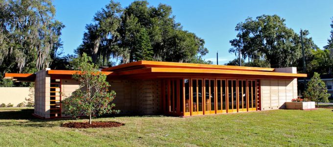 Дом Усониан (Usonian House) в США от Фрэнка Ллойда Райта (Frank Lloyd Wright).