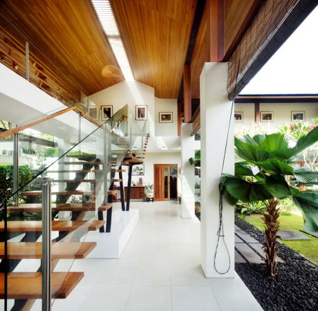 Rattan House 5 460x450 Дом сад в Сингапуре 3 ландшафт бассейн дерево двор 