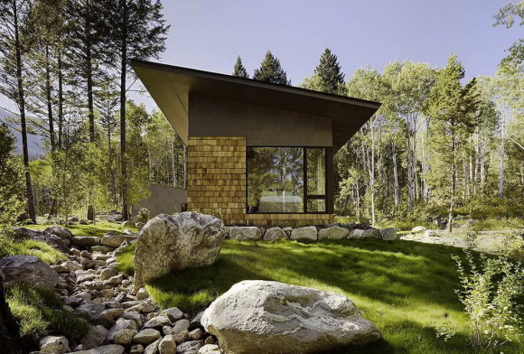 Гостевой дом (Fish Creek Compound Guest House) в США от Carney Logan Burke Architects.