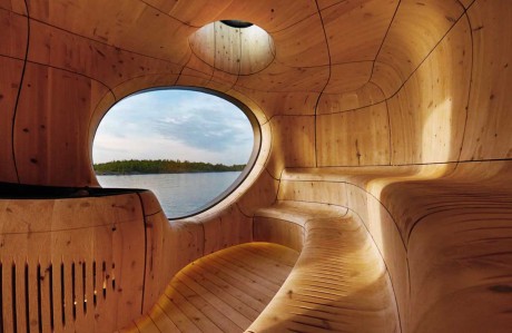 Сауна Грот (Grotto Sauna) в Канаде от PARTISANS.