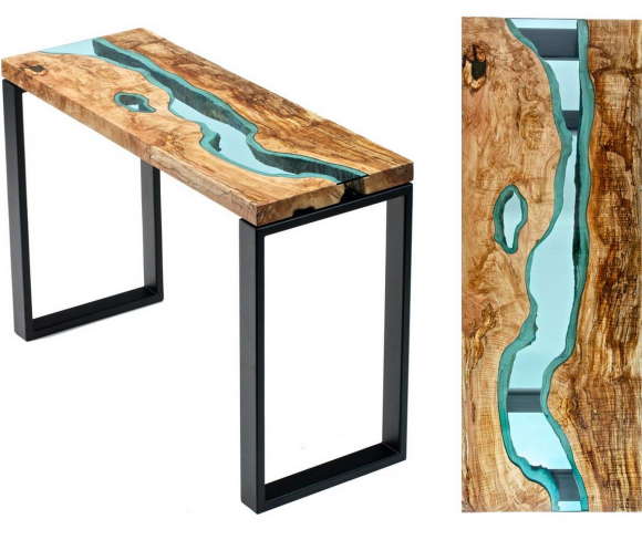 Table with Glass Rivers 4