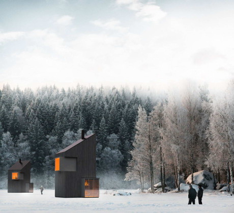 Современный зимний приют (Modern Winter Shelter) в Боснии и Герцеговине от FO4A Architecture.