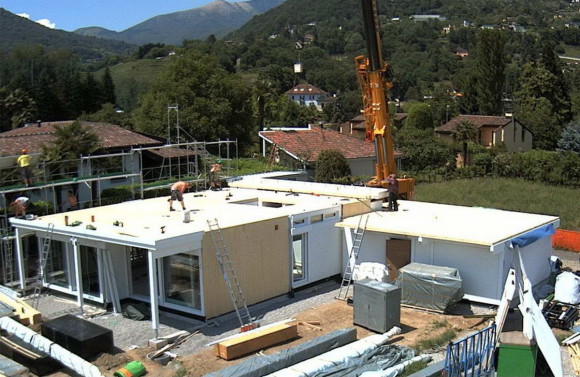 Costruzione di una casa HUF HAUS in legno a Magliaso 7