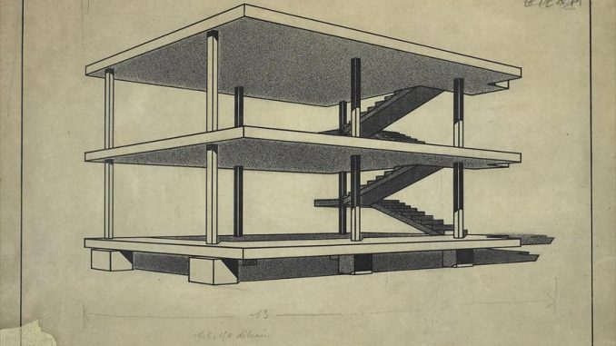 Проект Дом-Ино (Maison Dom-Ino) архитектора Ле Корбюзье (Le Corbusier).