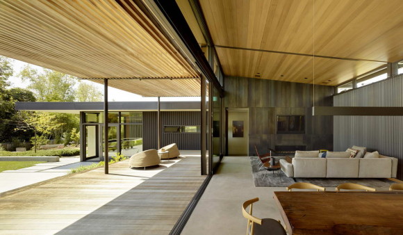 Резиденция с двором (Mill Valley Courtyard Residence) в США от Aidlin Darling Design.