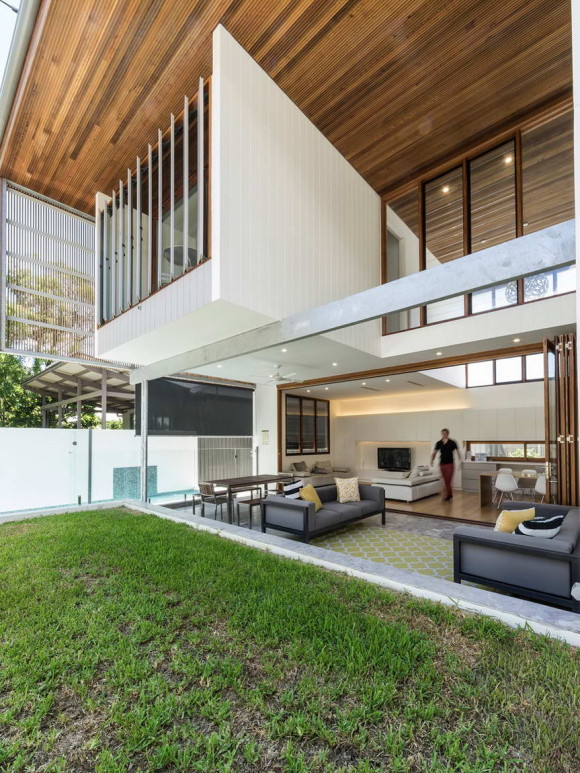 Дом на заднем дворе (Backyard House) в Австралии от Joe Adsett Architects.
