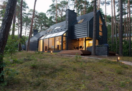 Чёрный лесной дом в Литве