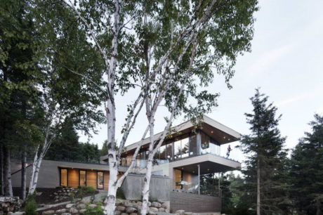 Лесной дом на склоне в Канаде