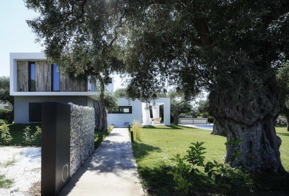 Дом в оливах (Olion Villa AA) в Греции от Ark4lab of architecture.