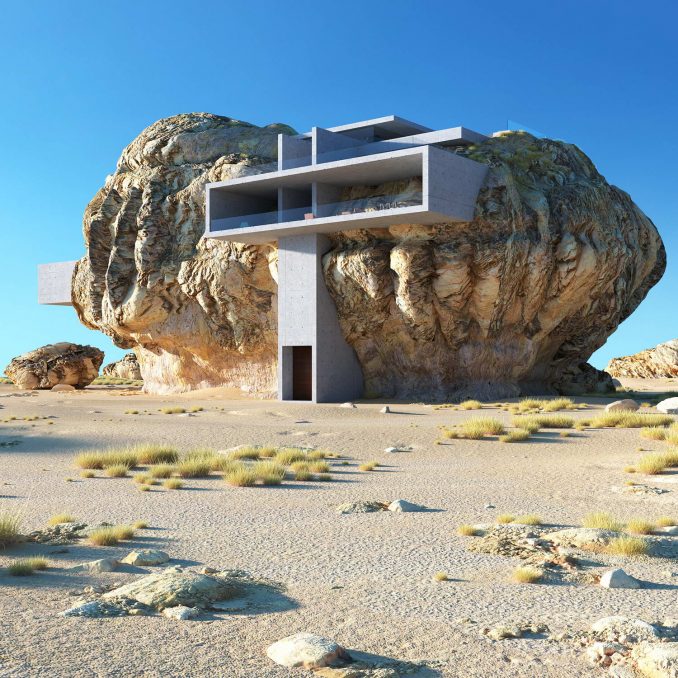 Нереальная архитектура: дом внутри скалы