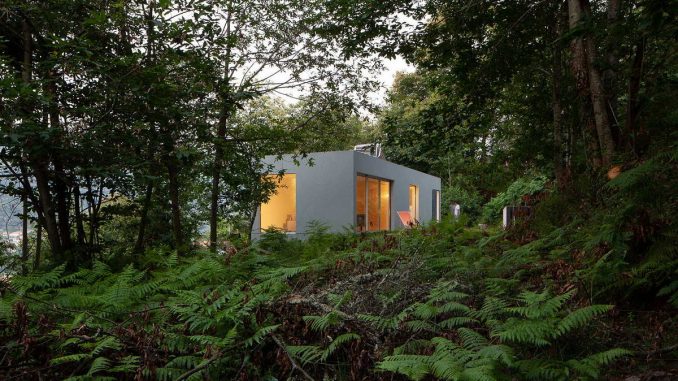 Минималистский дачный дом в лесу