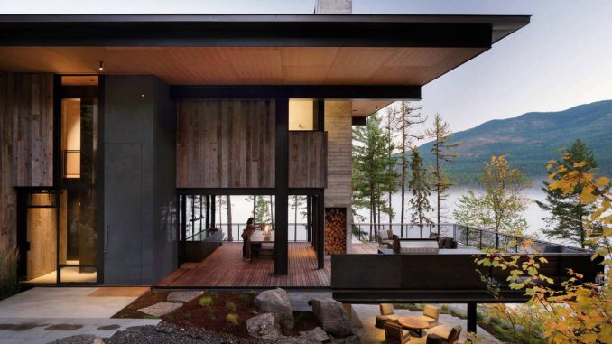 Дом для отдыха у озера в США