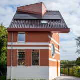 Простой и необычный кирпичный дом в Бельгии