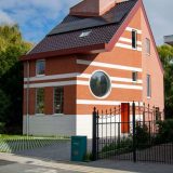 Простой и необычный кирпичный дом в Бельгии