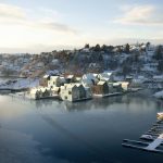 Прибрежный квартал в Норвегии