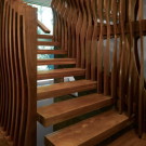Дизайн необычной деревянной лестницы