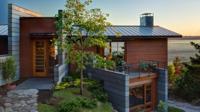 Проект современного дома на склоне в США