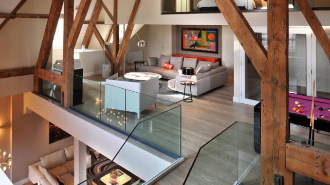 St. Pancras Penthouse Apartment 8 Современный пентхаус в Лондоне