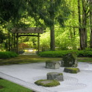 Сад камней в японском саду