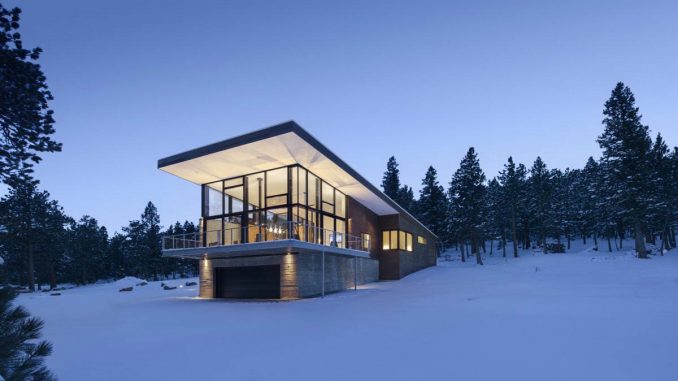 Дом в соснах (Lodgepole Retreat) в США от Arch11. Дом в соснах (Lodgepole Retreat) в США от Arch11.