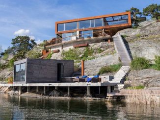 Дом на скале в Швеции