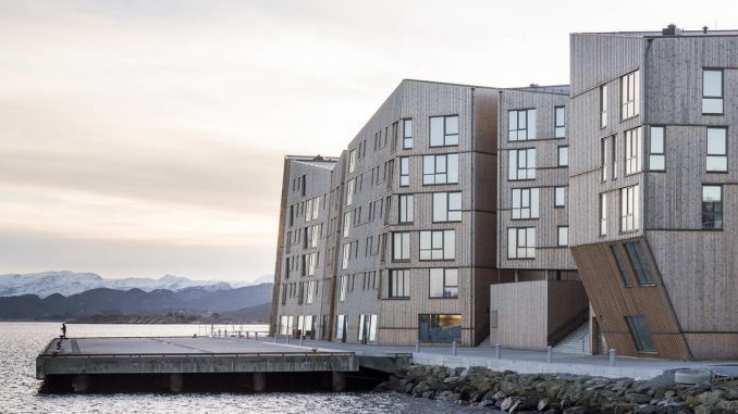 Деревянный жилой комплекс в Норвегии