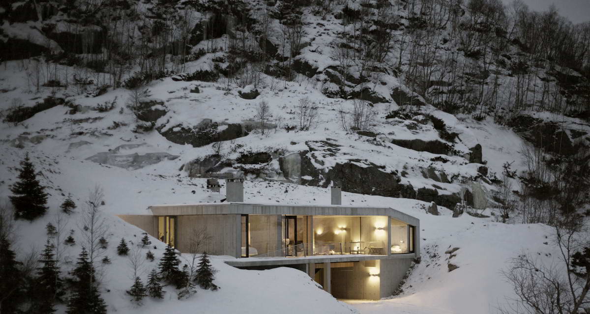 Дом в норвегии в горах купить участок в абхазии