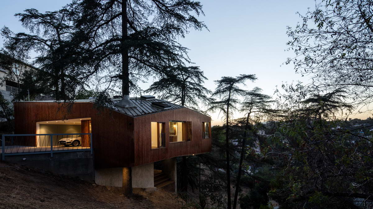 Дом в деревьях (House in Trees) в США от Anonymous Architects.