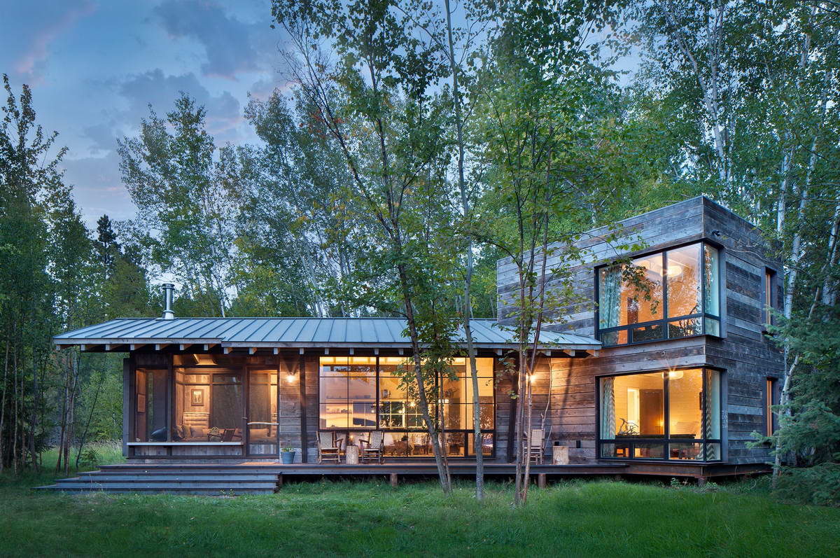 Дом у озера (Northshore Cabin) в США от Pearson Design Group.