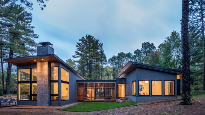Дом у Северного озера в США от Strand Design.