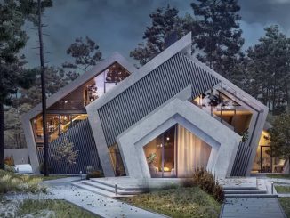 Концептуальный проект дома среди гор