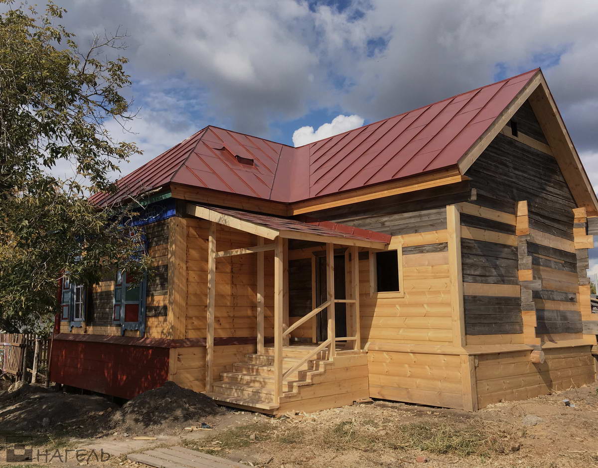 Реставрация русского деревянного дома в поволжской деревне