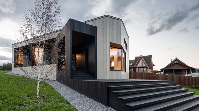 Istra House 1 Современный деревянный дом на реке Истра