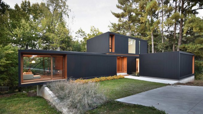 Spring Harbor House 1 Непримиримая простота небольшого семейного дома в США