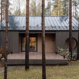 Каркасный дом среди сосен для внучки в Ленинградской области