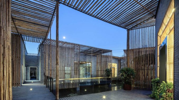 Bamboo Courtyard Teahouse 2 Плавучий чайный домик в Китае