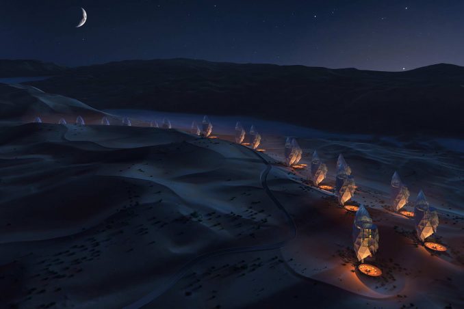 Архитектурные фантазии: Оазис в пустыне для отдыха 