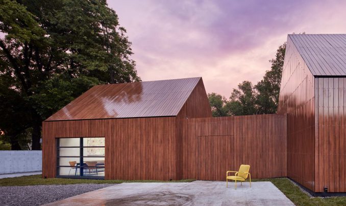 Современный дом-сарай (barnhouse), спроектированный и построенный студентами в США 