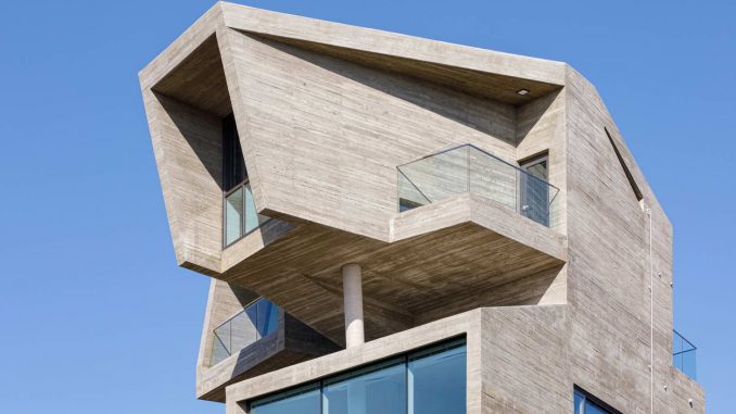 Pacific Residence 1 Бетонный дом-волна в Южной Корее